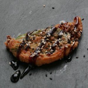 T6. Tempora grøntsager m. teriyaki sauce (V)